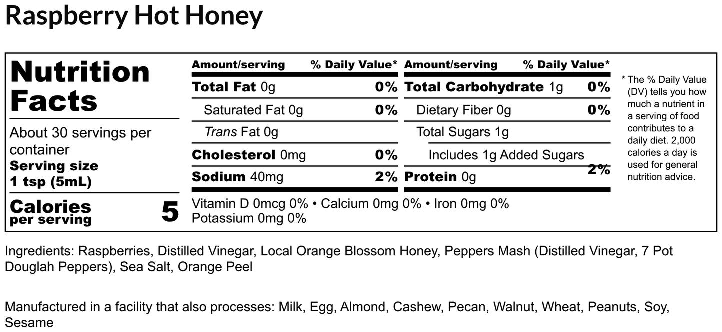 Raspberry Hot Honey